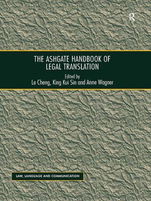 cover image of The Ashgate Handbook of Legal Translation